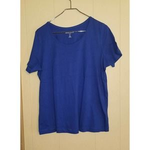 #19 NEW 14/16 Woman Within Blue T-Shirt Plus Size